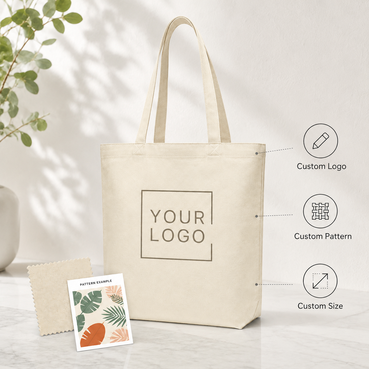 Custom tote bag supplier website homepage features